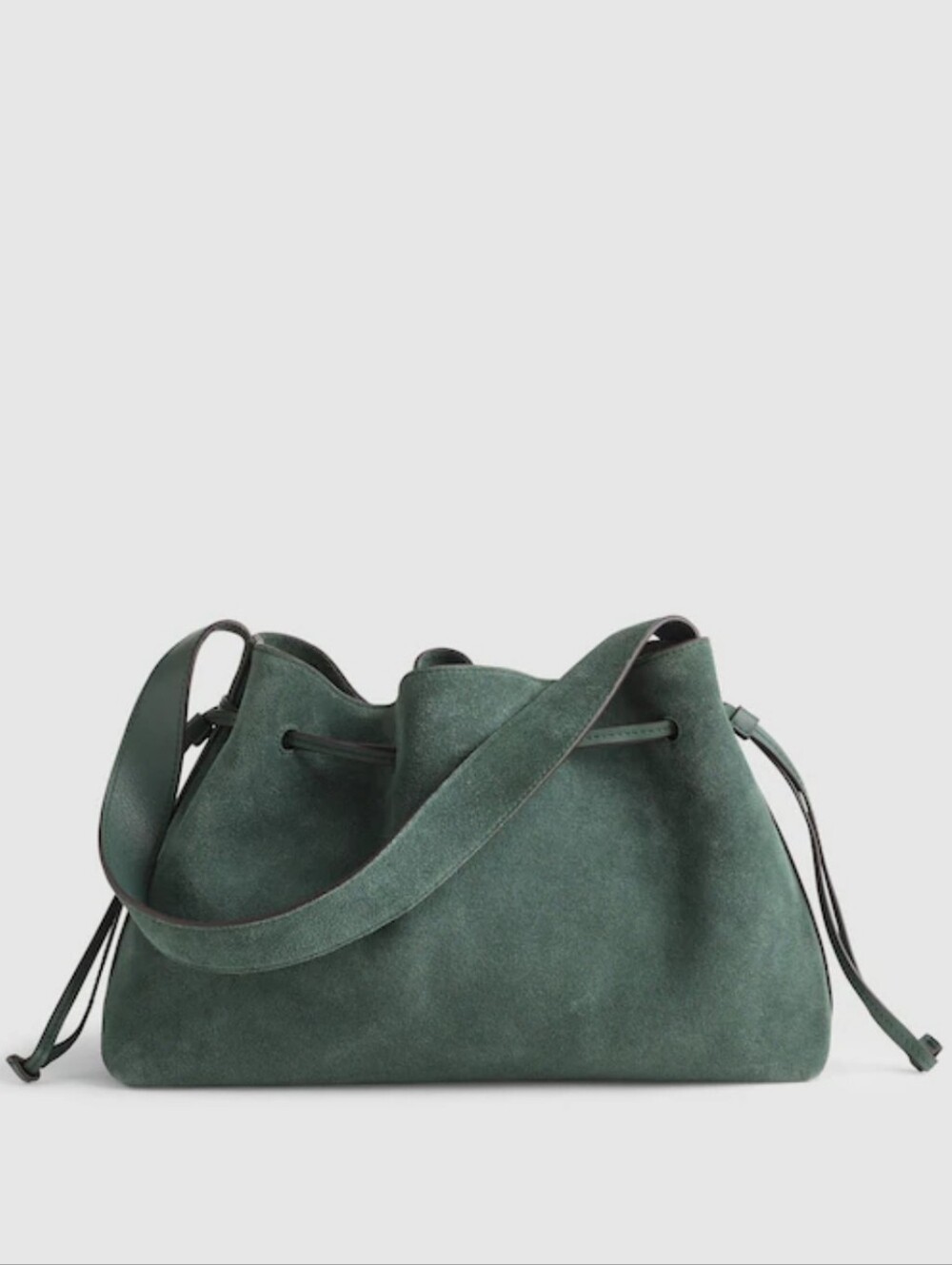 Madewell The Drawstring Shoulder Bag architect green Display Flawed $198